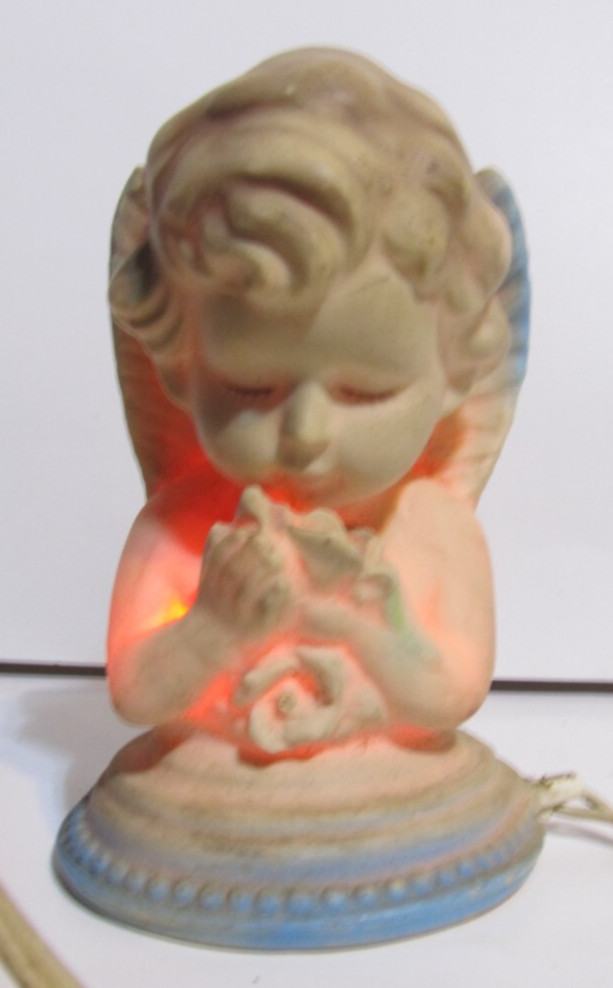 VINTAGE RUBBER NIGHT LIGHT ANGEL  (TB4)