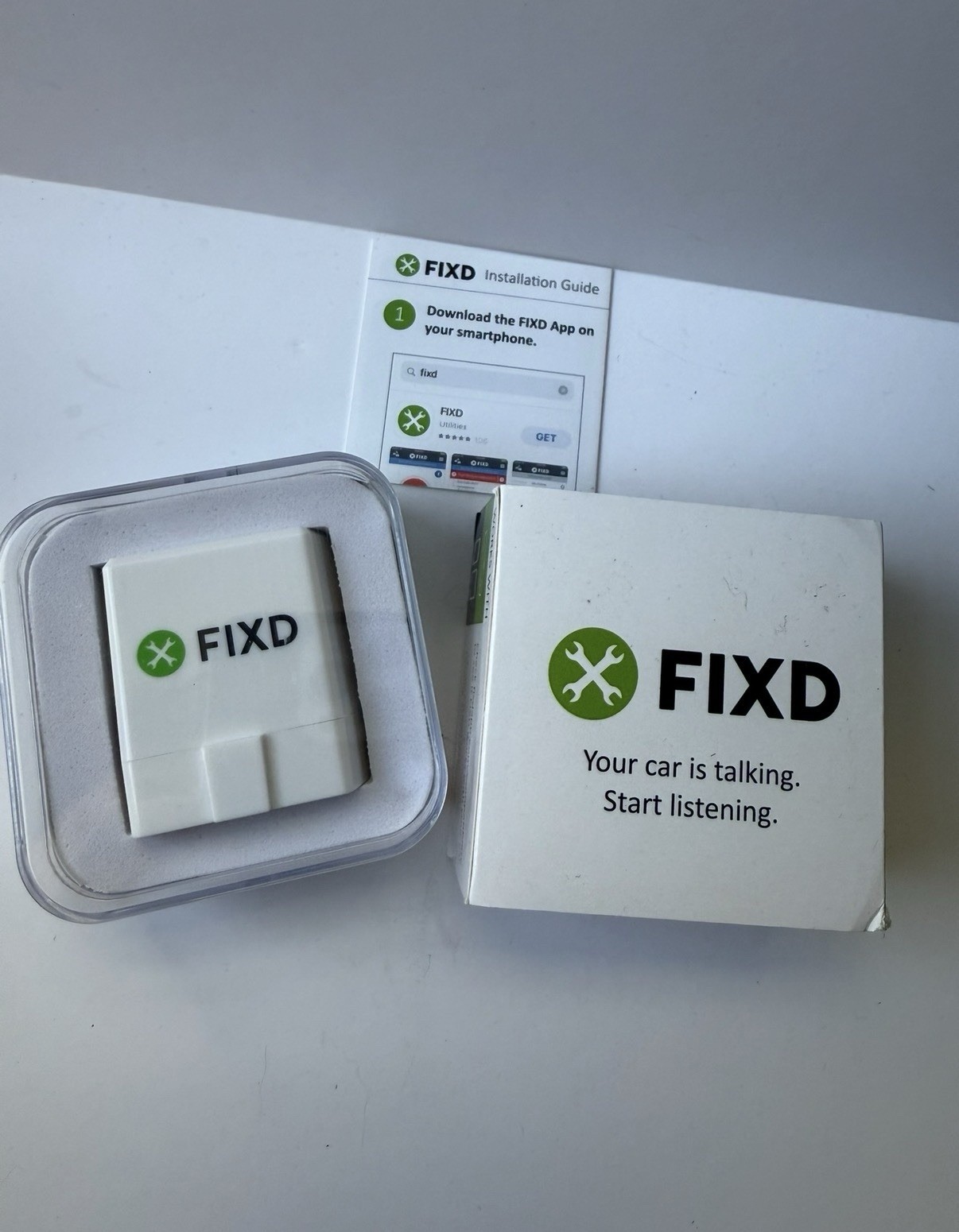 FIXD ACTIVE CAR HEALTH MONITOR ENGINE CODE READER DIAGNOSTIC SCANNER TOOL
