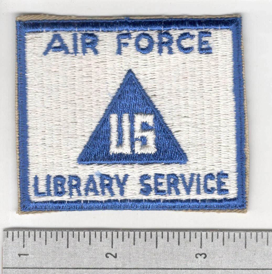 Cut Edge No Glow US Non Combatant Air Force Library Service Patch Inv# S959