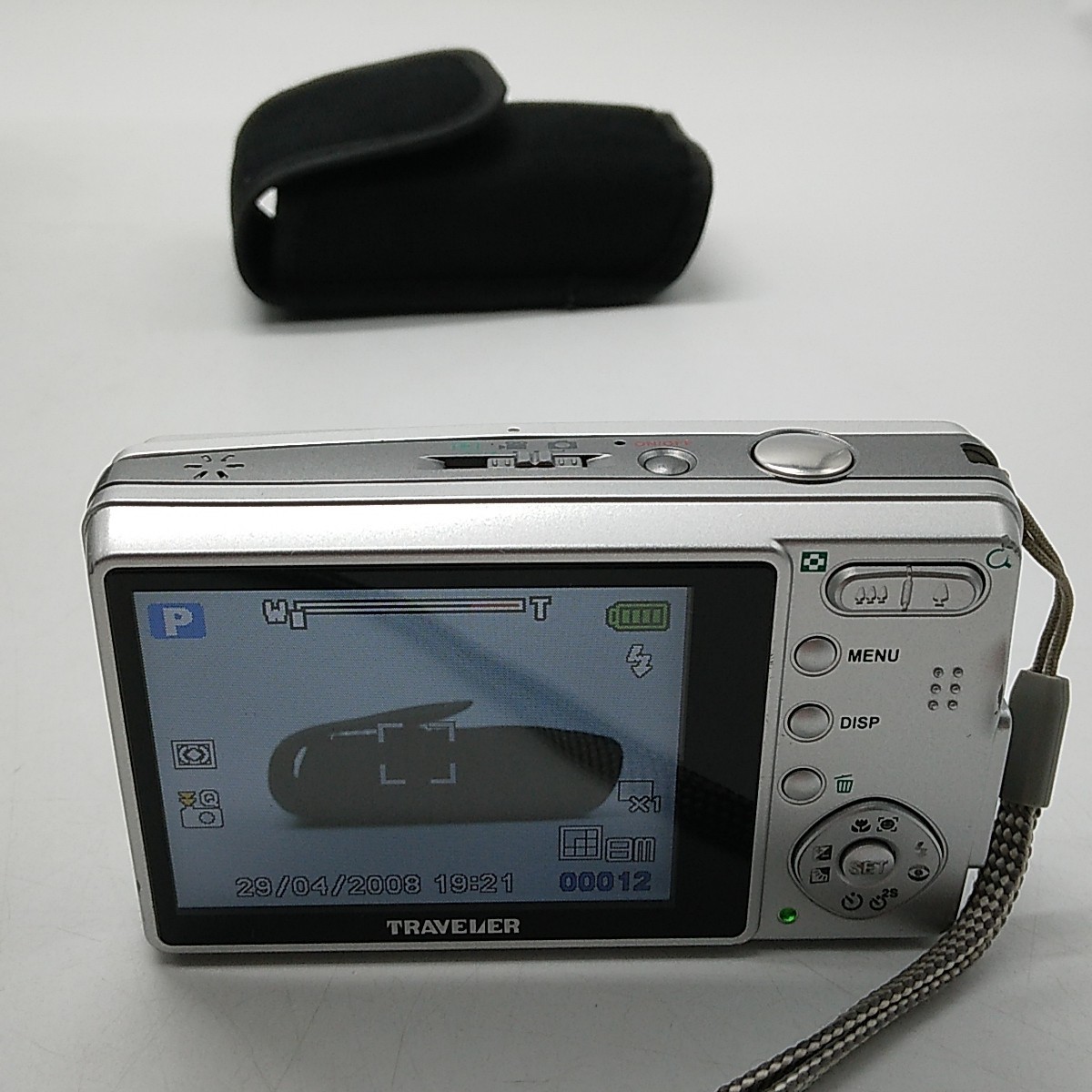 Traveler DC-8500 8MP Silver Compact Digital Camera w/Case, Boxed, Tested/Working