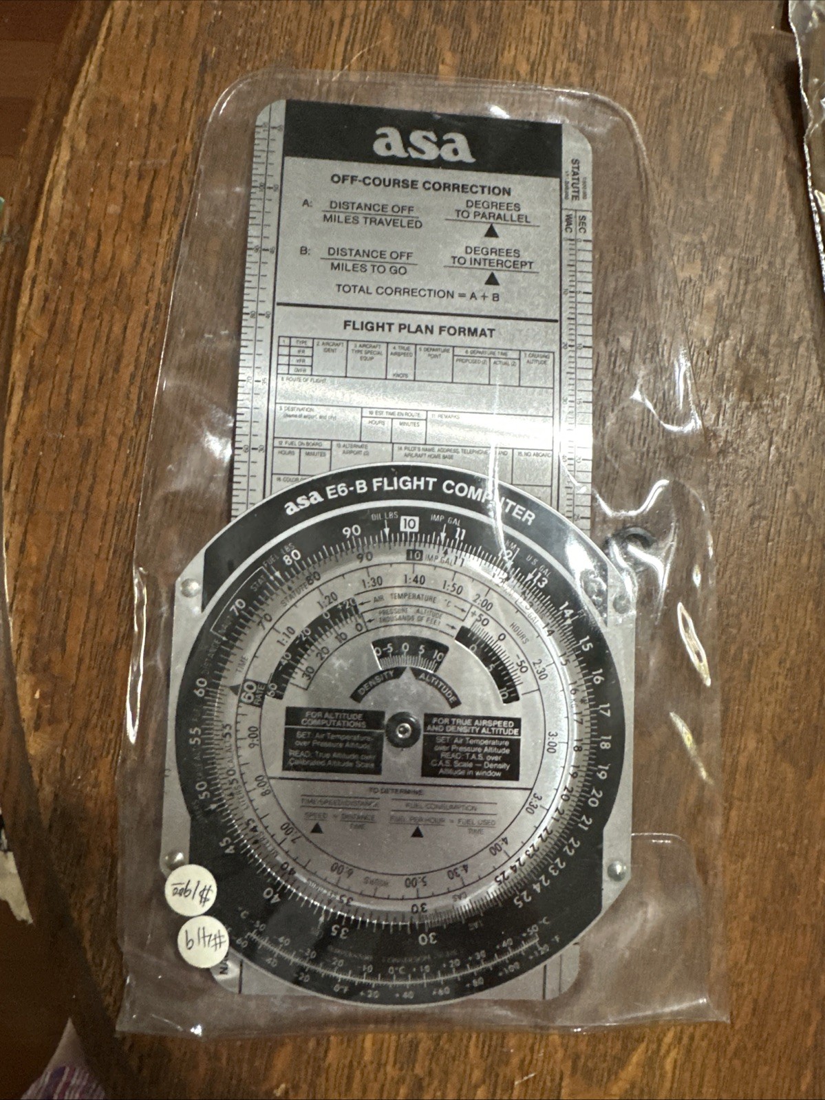New Vintage 1897 - ASA E6-B Metal Flight Altitude Computer Airplane Pilot Tool