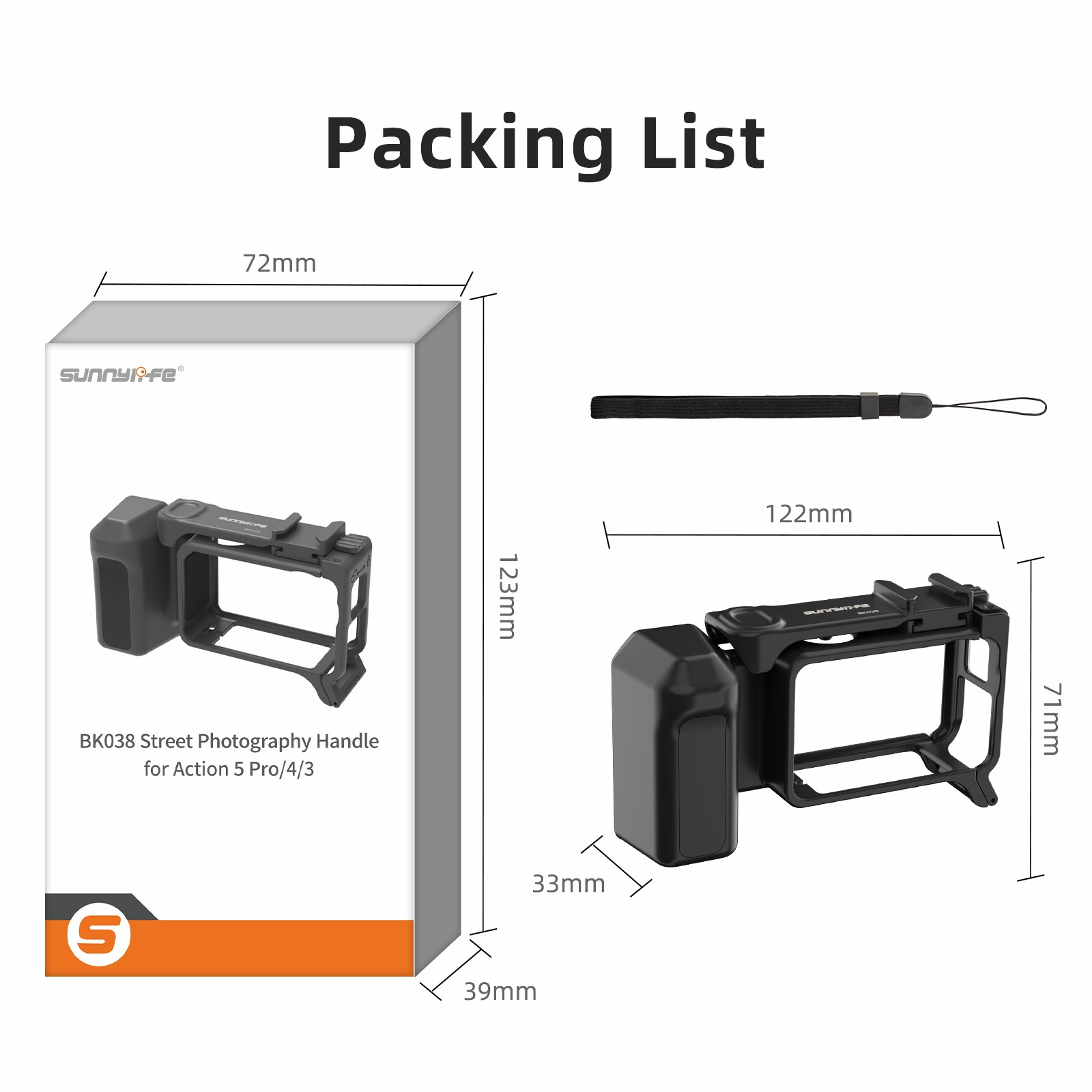 US Handheld Case Protective Cover Hand Grip For DJI OSMO ACTION 5 Pro/4/3 Camera