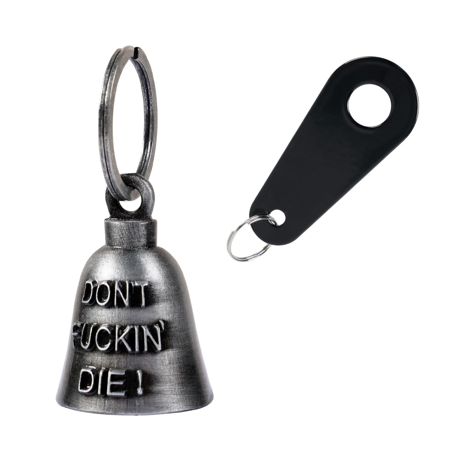 Motorcycle Bells Don t Fuckin Die Biker Good Luck Riding Guardian Hanger DONT