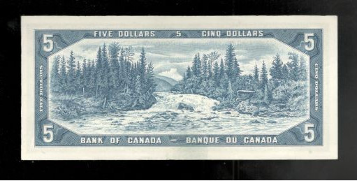 Canada, 1954 $5 Dollars, Bouey/Rasminsky, CHOICE CRISP EF+/aUNC!