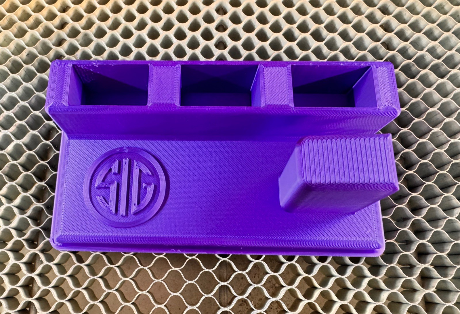 Sig Saur P365 Pistol Stand W 3 Mag Holders Silk purple .MADE IN THE USA