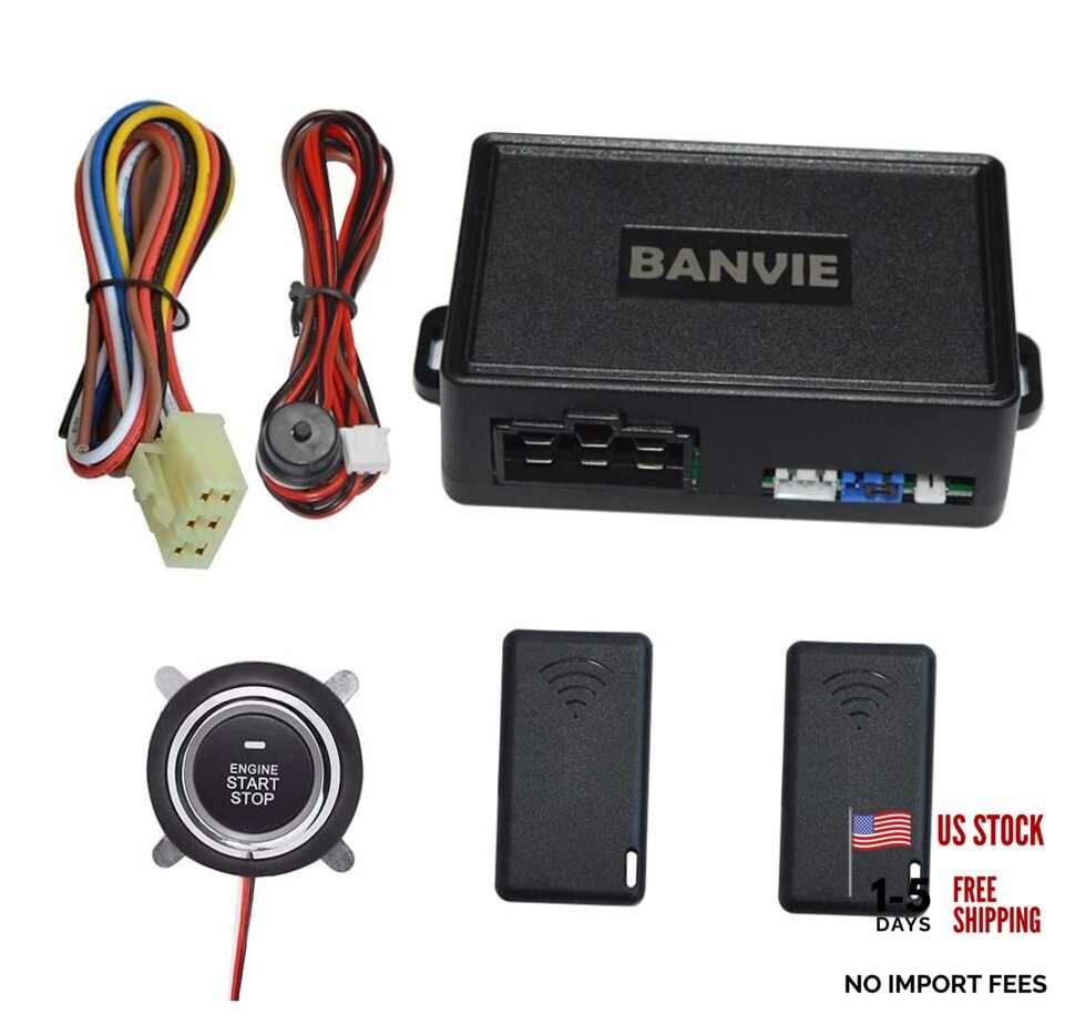 Push to Start Ignition kit Engine Start Stop Button Switch Keyless Go System