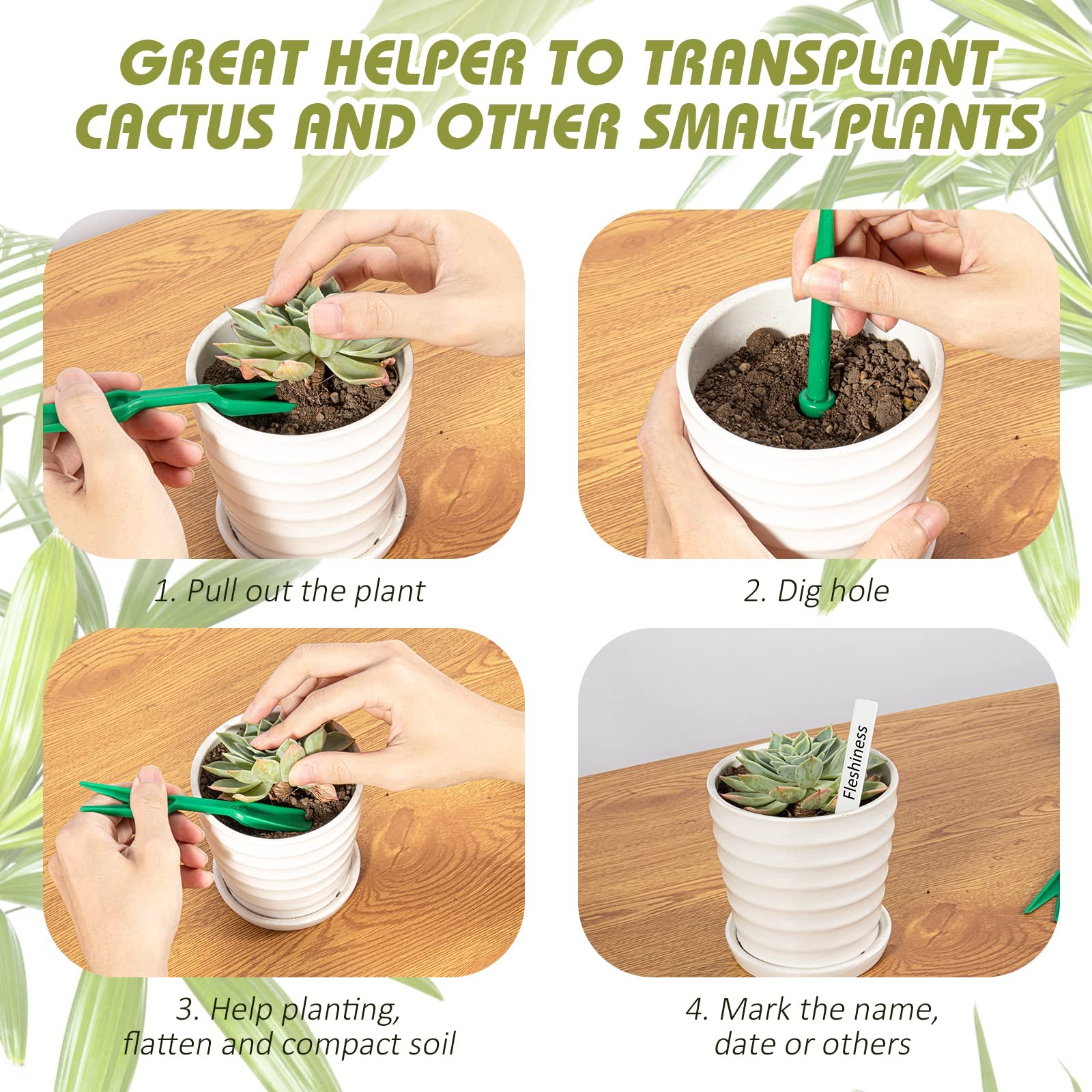 17 Pack Planter Tool, Hand Seeder, Mini Sowing Dispenser Sower, Seedlings Dib...