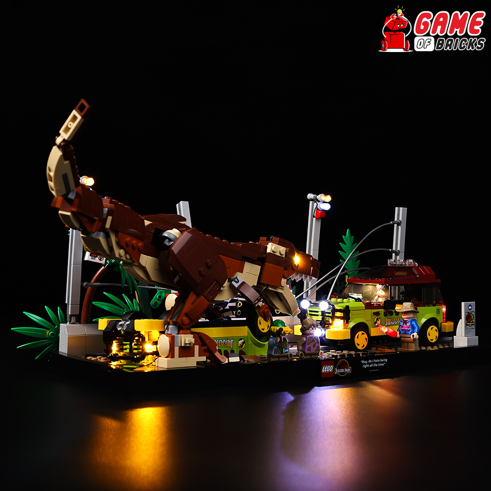 LED Light Kit for T. rex Breakout - Compatible with LEGO® 76956 Set (Remote)