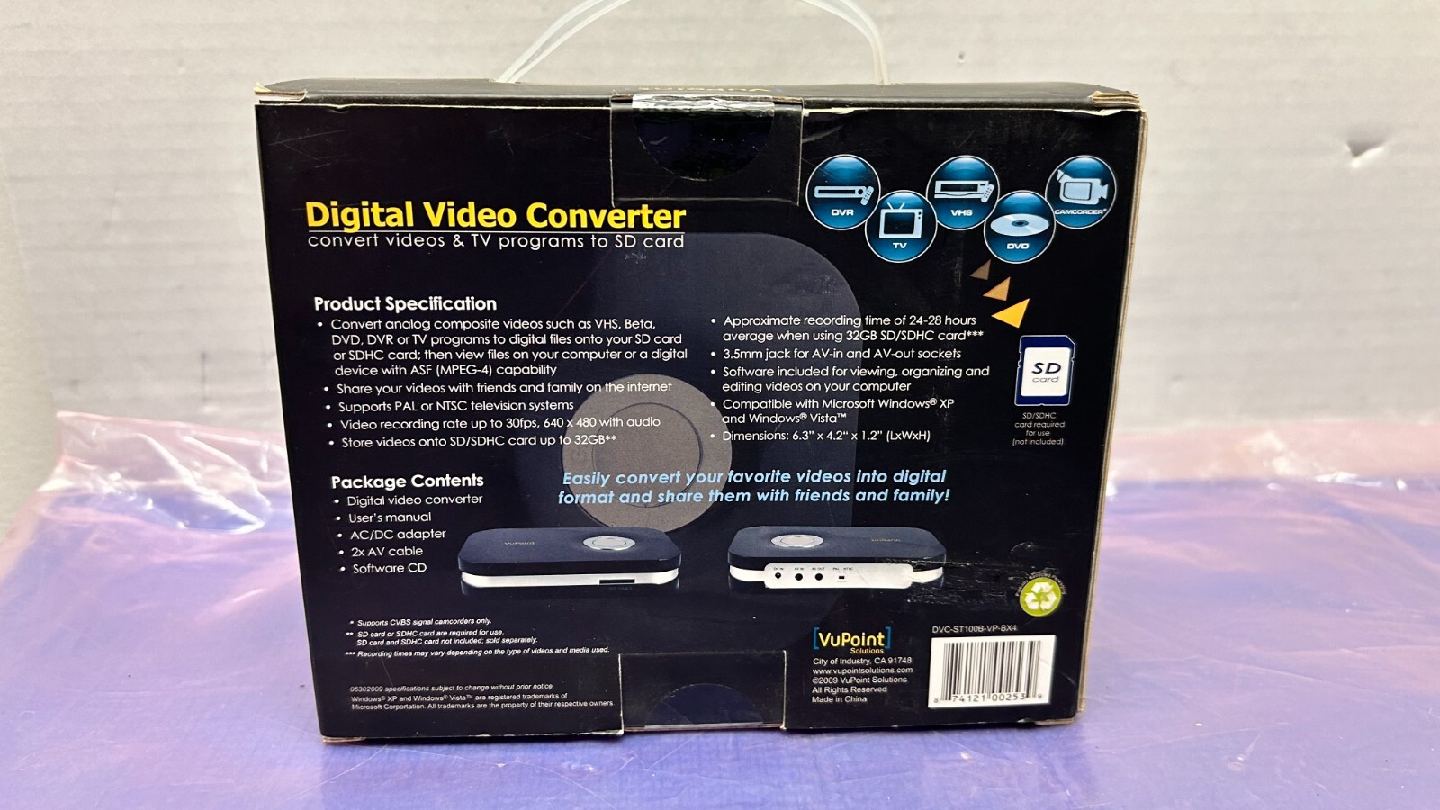 VuPoint DVC-ST100B-VP-BX4 DIGITAL VIDEO CONVERTER