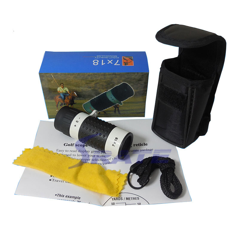 Mini 7X18mm Golf Rangefinder Telescope with Reticule for Sporting & Travelling