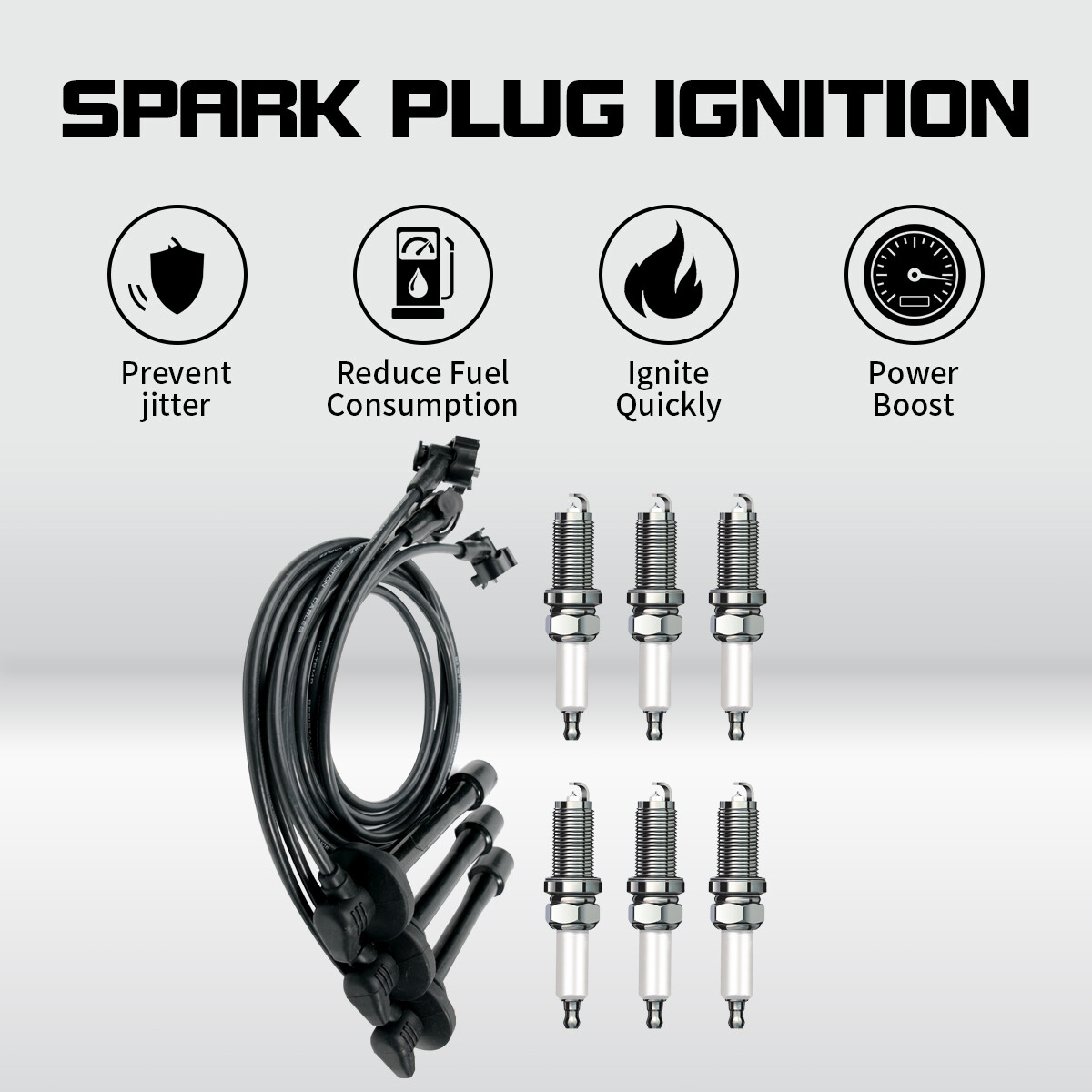 3 Spark Plug Wire + 6 Plug fit Toyota 4Runner T100 Tacoma Tundra 3.4 19037-62050