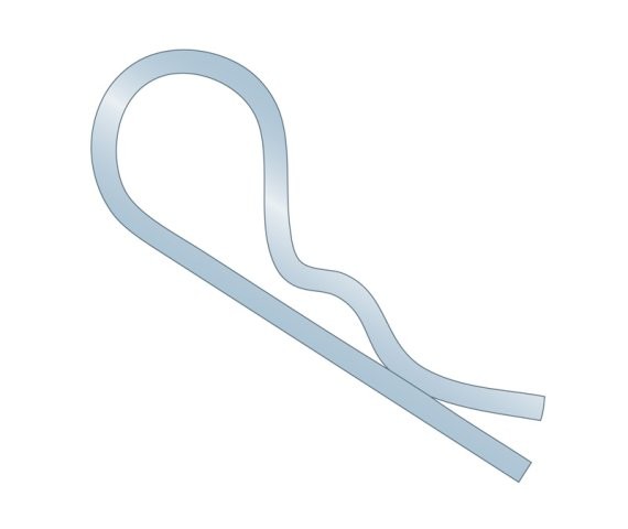 Bridge Hitch Hair Pin Clip .041 x 1 MB Spring Wire ZC (500 Pieces)