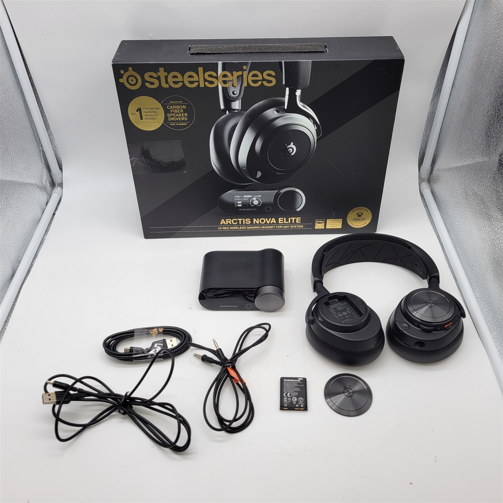 SteelSeries Arctis Nova Elite - Hi-Res Wireless Gaming Headset, Obsidian