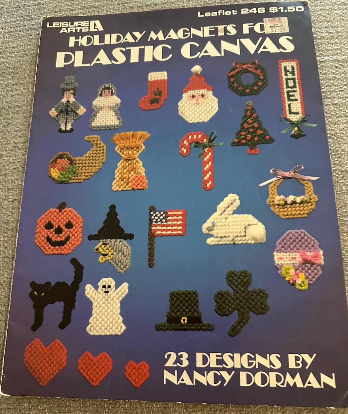 Holiday Magnets for Plastic Canvas by Leisure Arts Leaflet Number 246