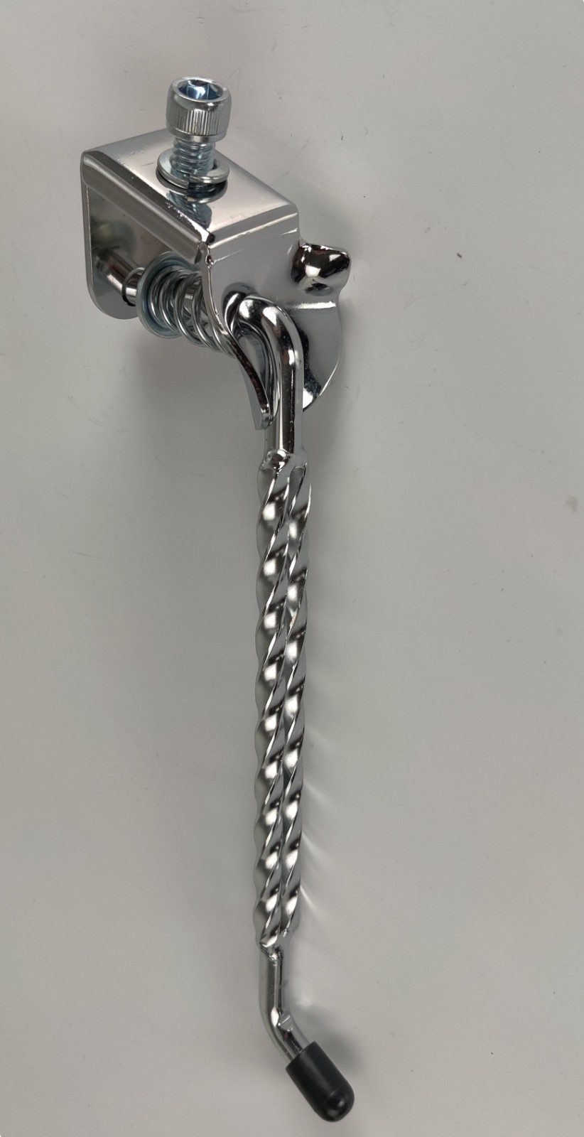 Double Square Twisted Bicycle Kickstand Center 9" Steel Chrome  Lowrider Bike