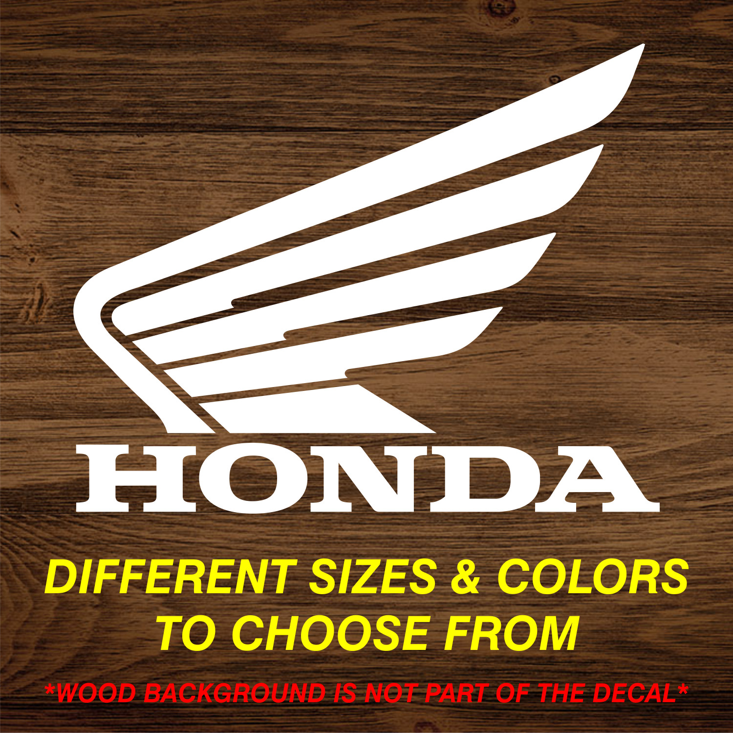 Honda Wing ATV MX Left - Vinyl Decal Sticker - CHOOSE Size & Color