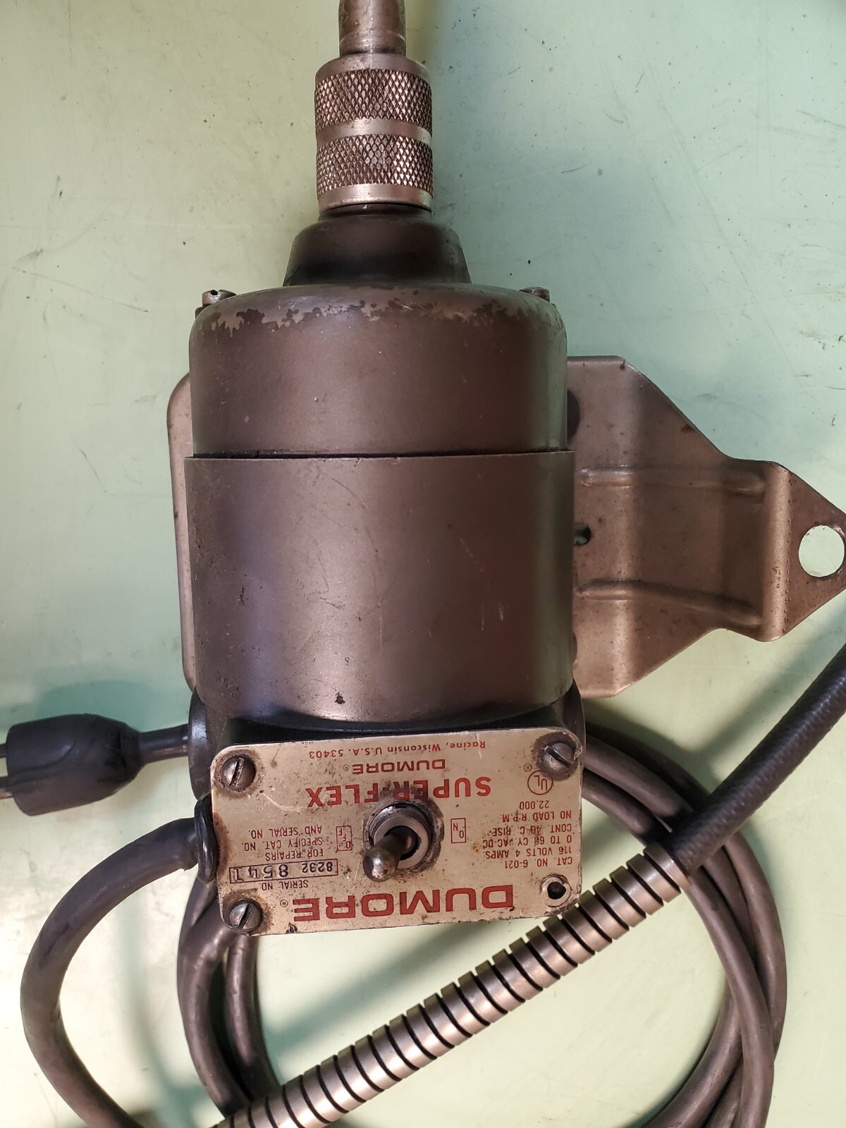 Dumore Super-Flex Flexible Shaft Grinder Motor, Cat. No. 6-021