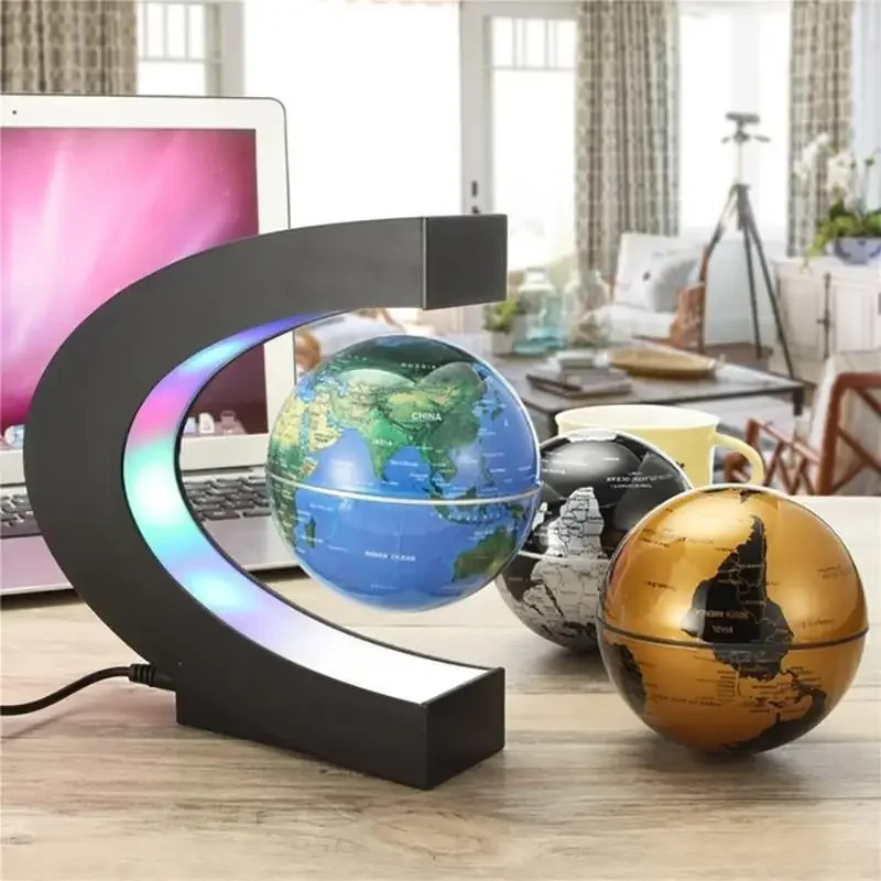 Magnetic Floating Levitation Globe LED World Map Electronic Antigravity Lamp Nov