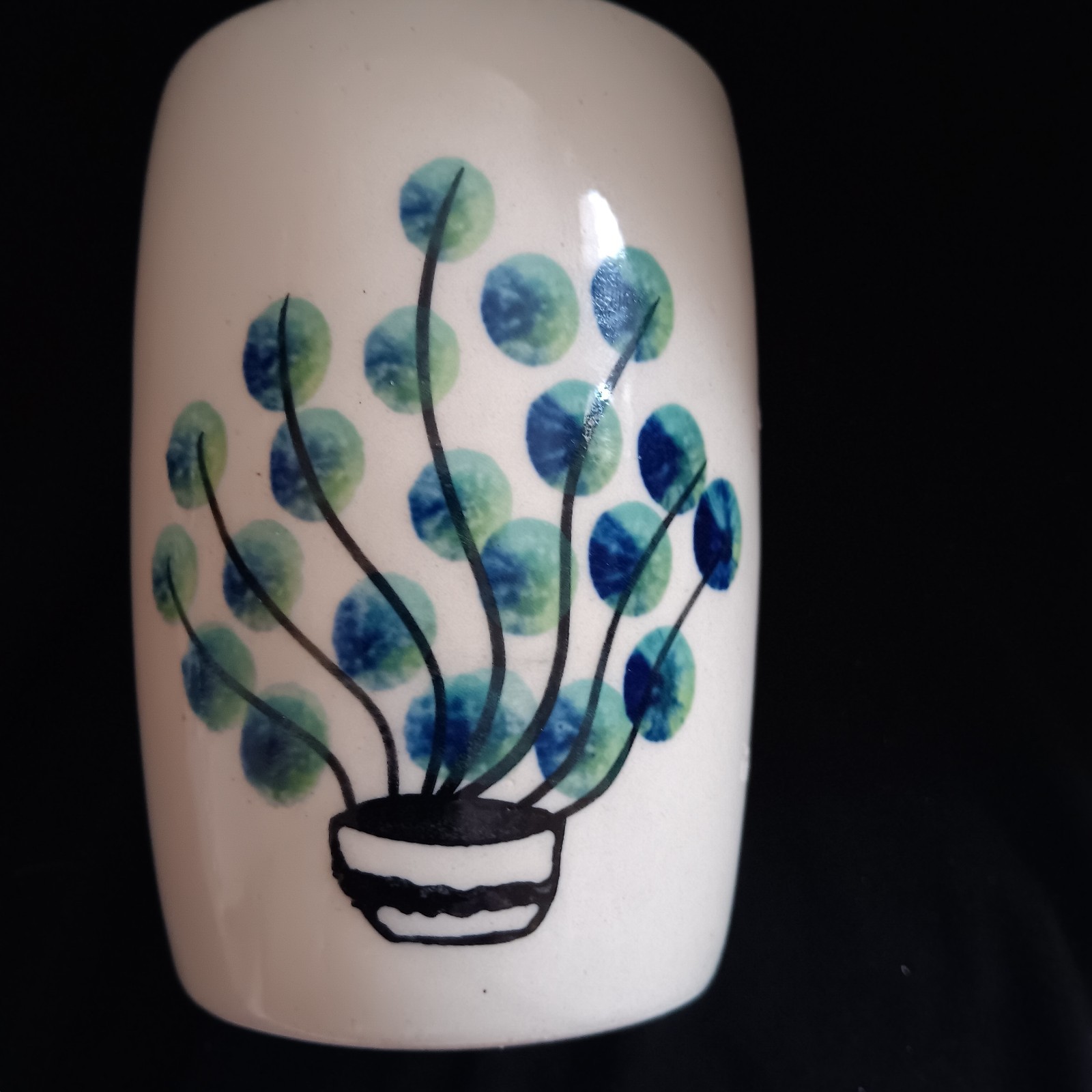Hand Painted Ceramic Bathroom Set Soap Dish Cup Peacock Flowers