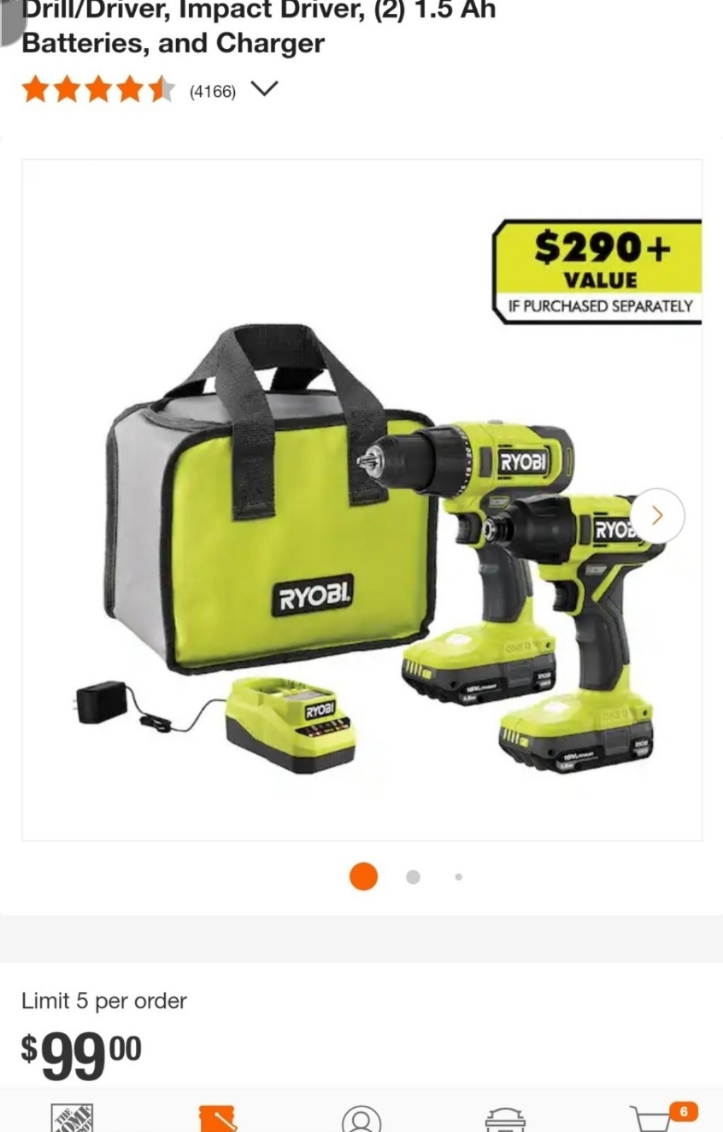 ⭐️NEW⭐️ Ryobi 18V One+ 2-Tool Combo Kit PCL1200K2
