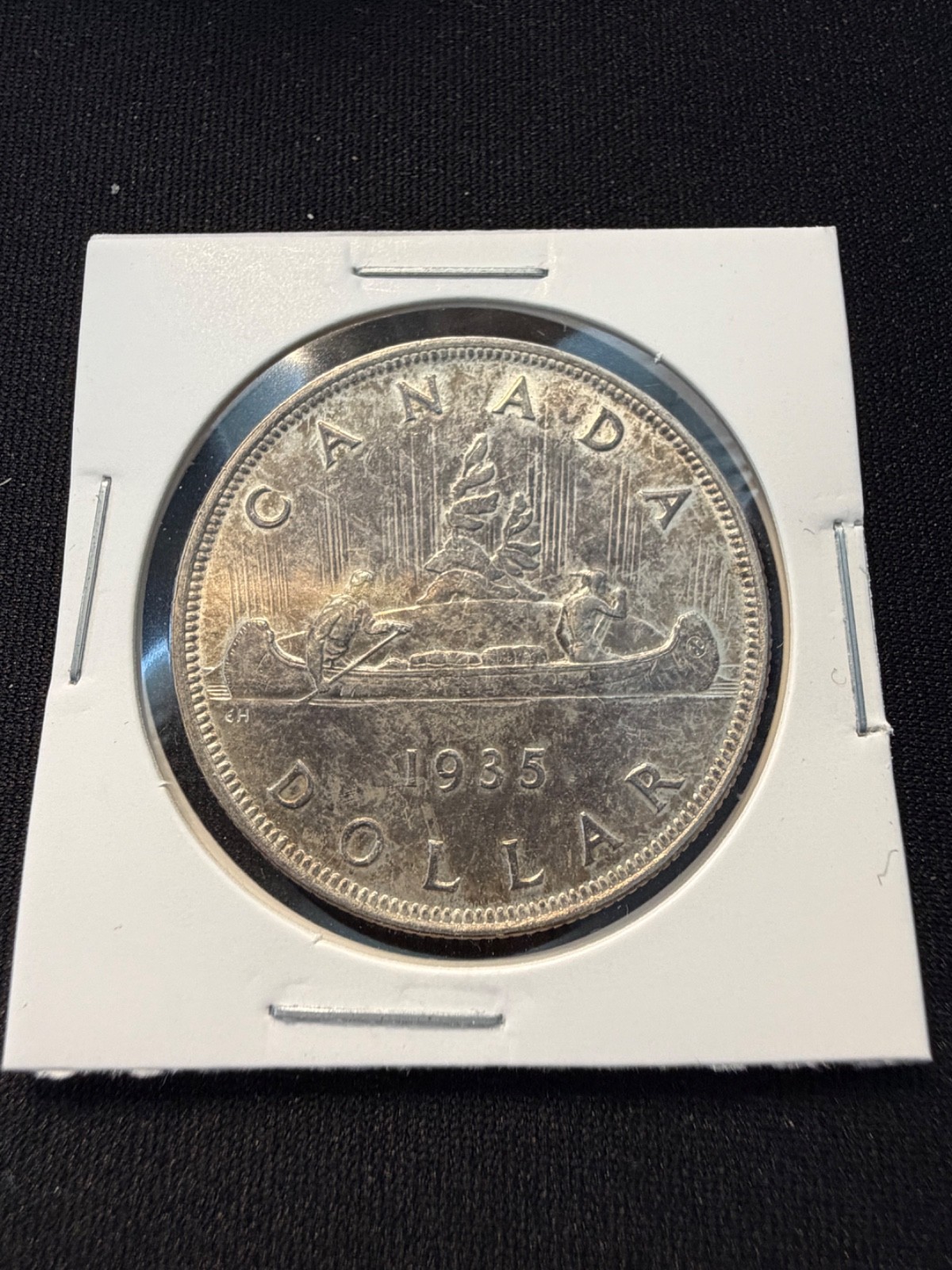 1935 Gem Toned Canadian Silver Dollar Coin