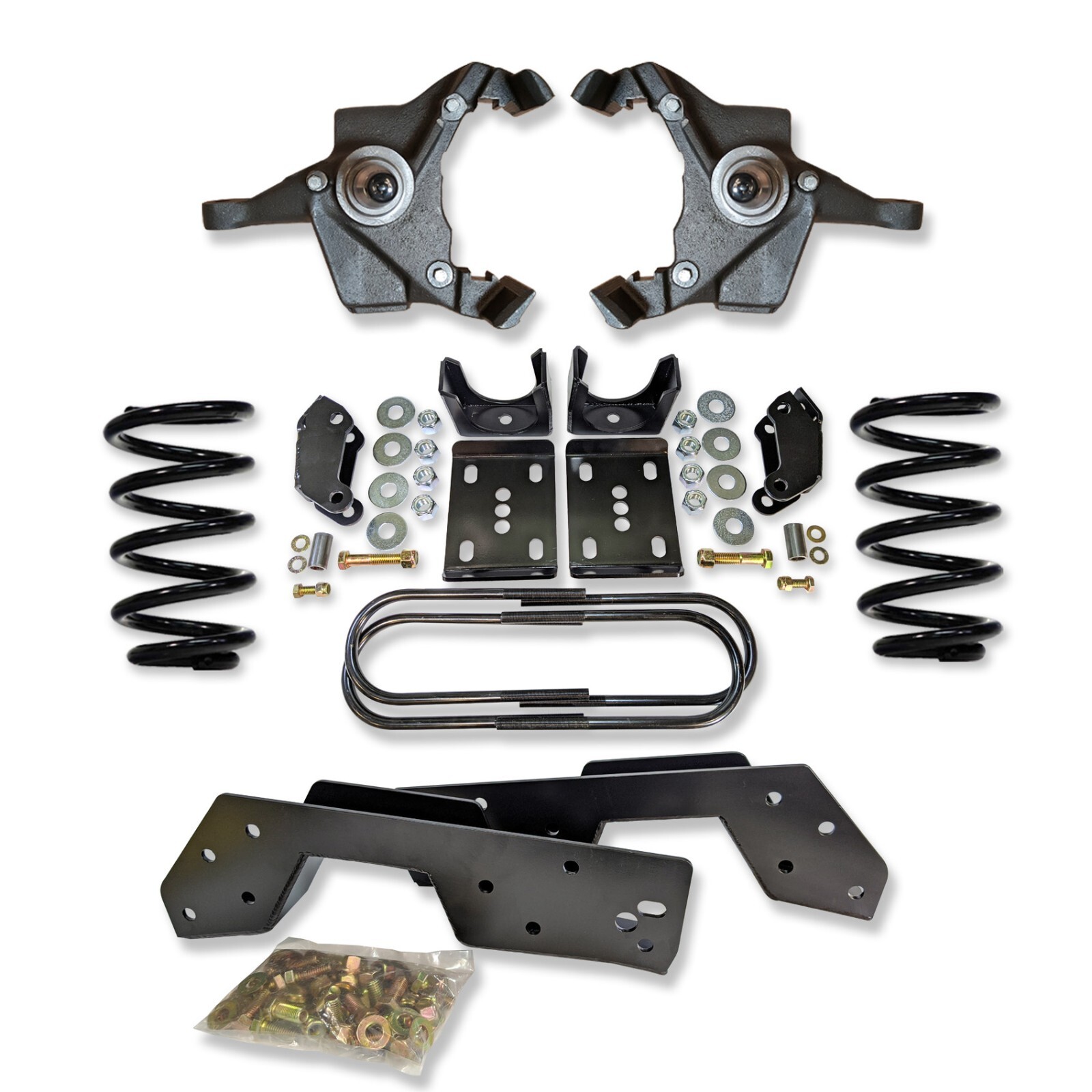 6"/8" Drop Kit GMC C30 1973-1987 BBC 10 Bolt Complete Lowering Kit with Shocks