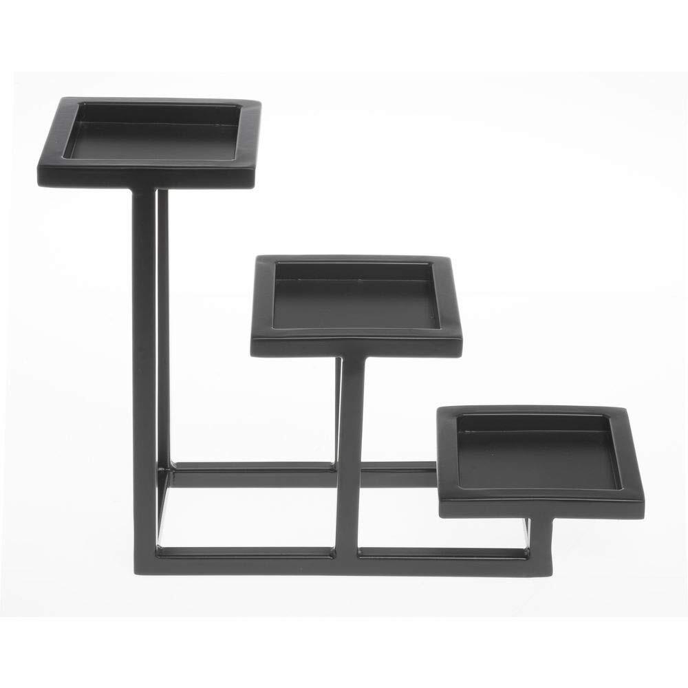 HUBERT Black 3-Tier Buffet Stand for Bowls
