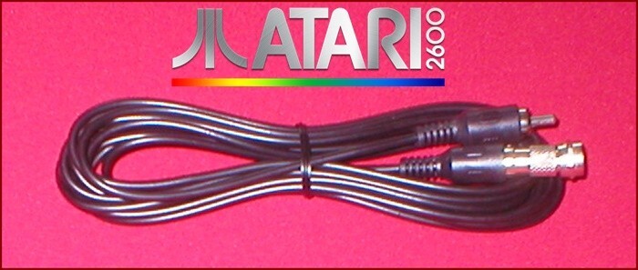 12Ft RCA Video Cable & RF Coax TV Adapter for Atari 2600 Jr. Junior System