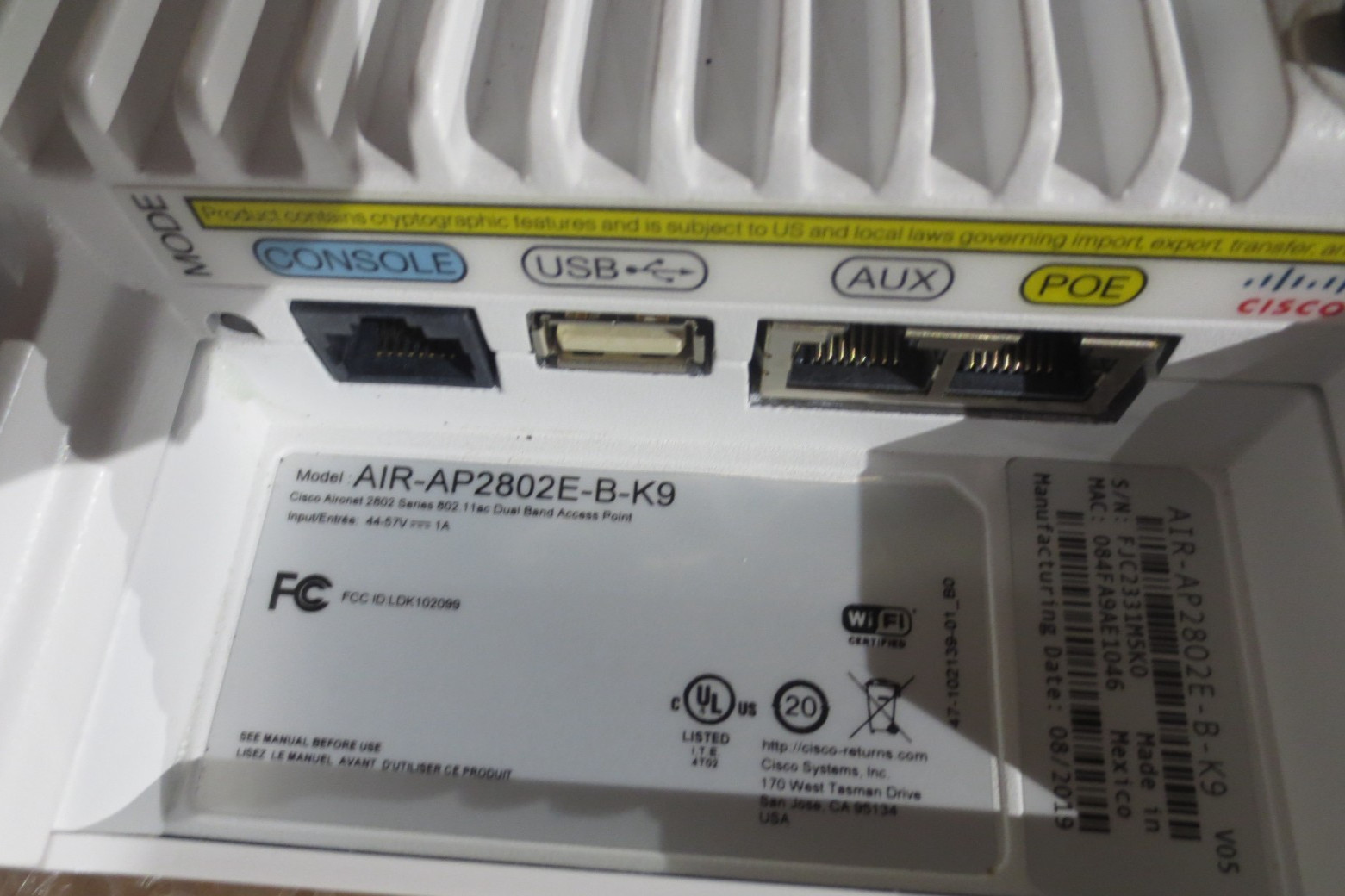 Cisco Air-AP2802E-B-K9 Aironet Wireless Access Point