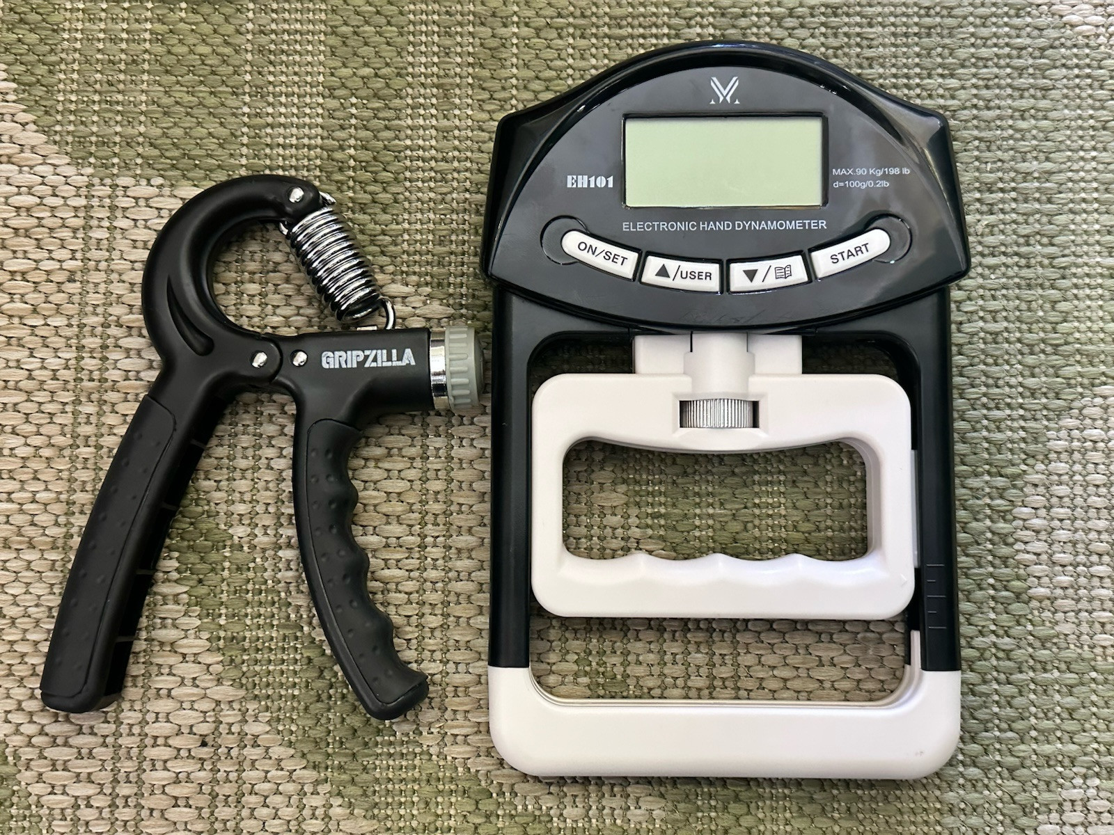 Grip Strength Tester Trainer - Electronic Hand Dynamometer/GripZilla 2 Pc