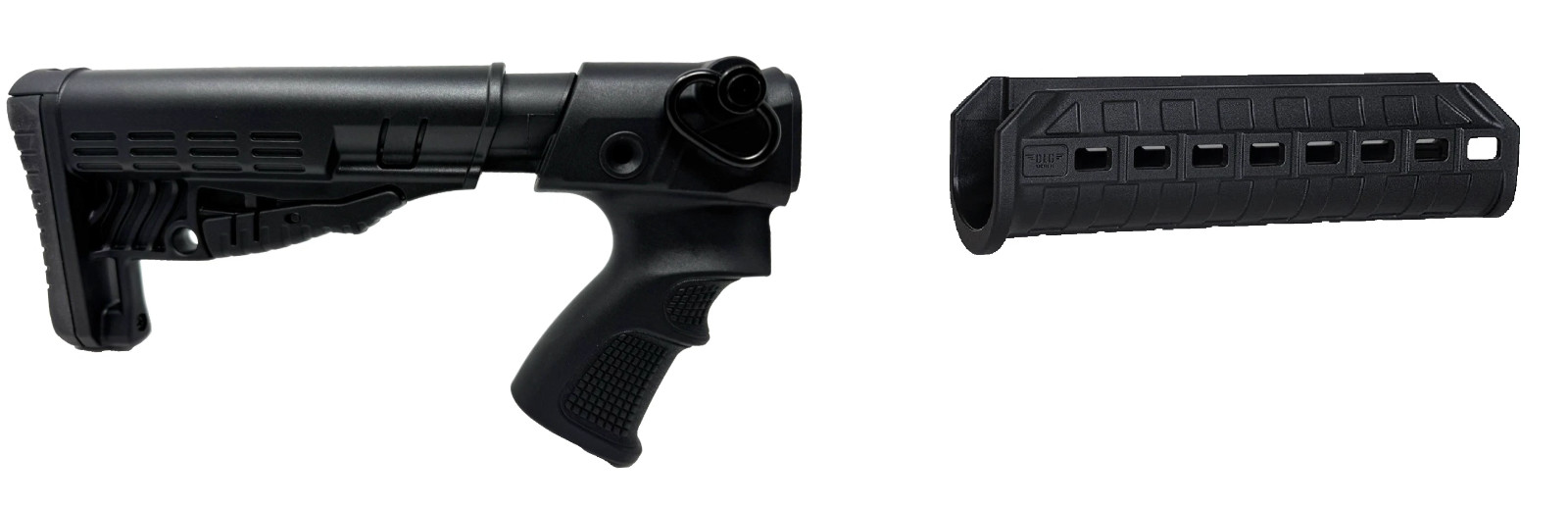 Remington 870 Shotgun MLOK Forend Stock Grip Combo For 12ga Pump + QD Swivel BLK
