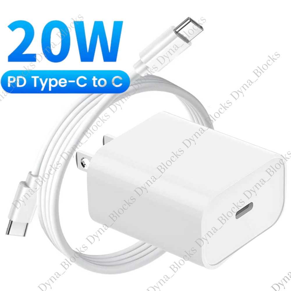 20W Fast Charging Power Adapter PD Type C Charger Block For IPhone 15Pro Samsung