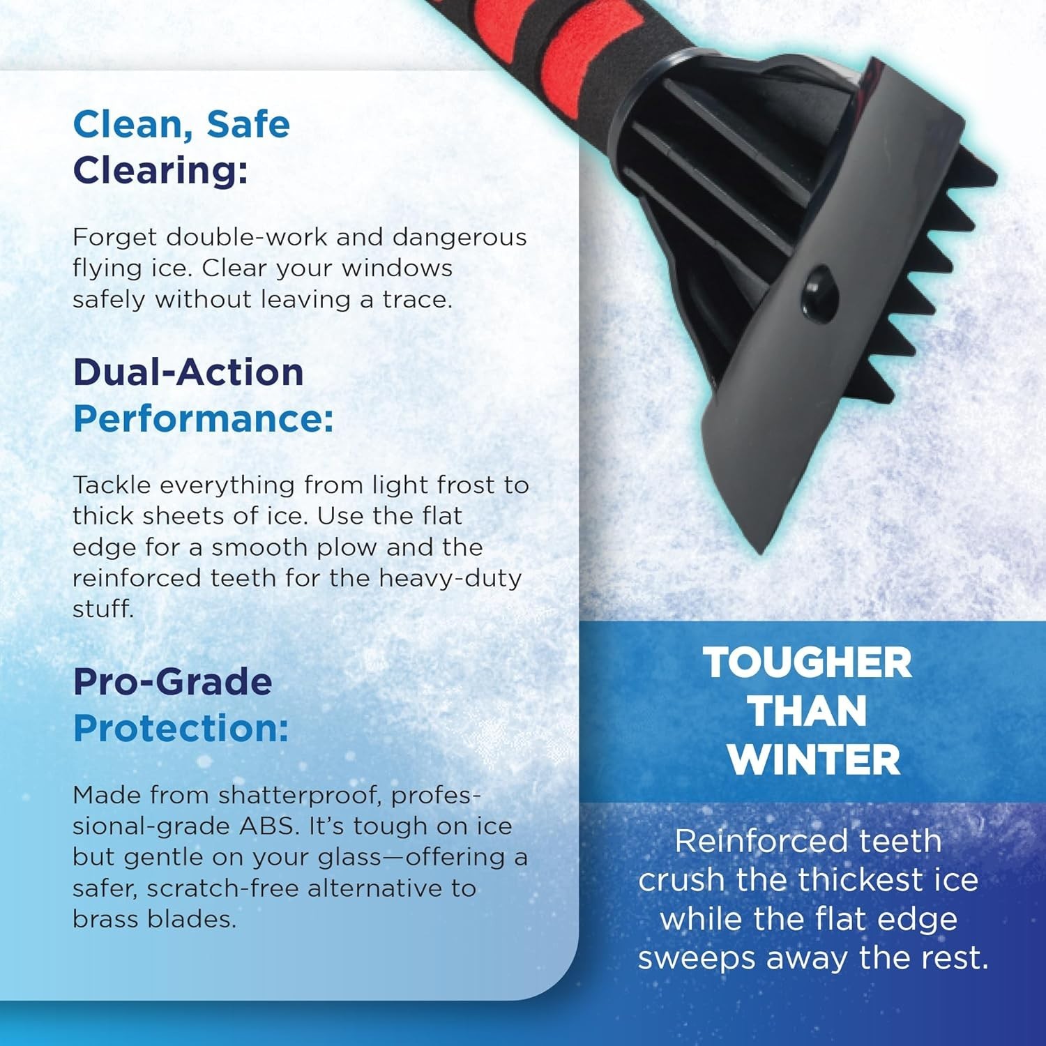 Ice Scraper with Reinforced Handle – Frost & Ice Crusher Tool