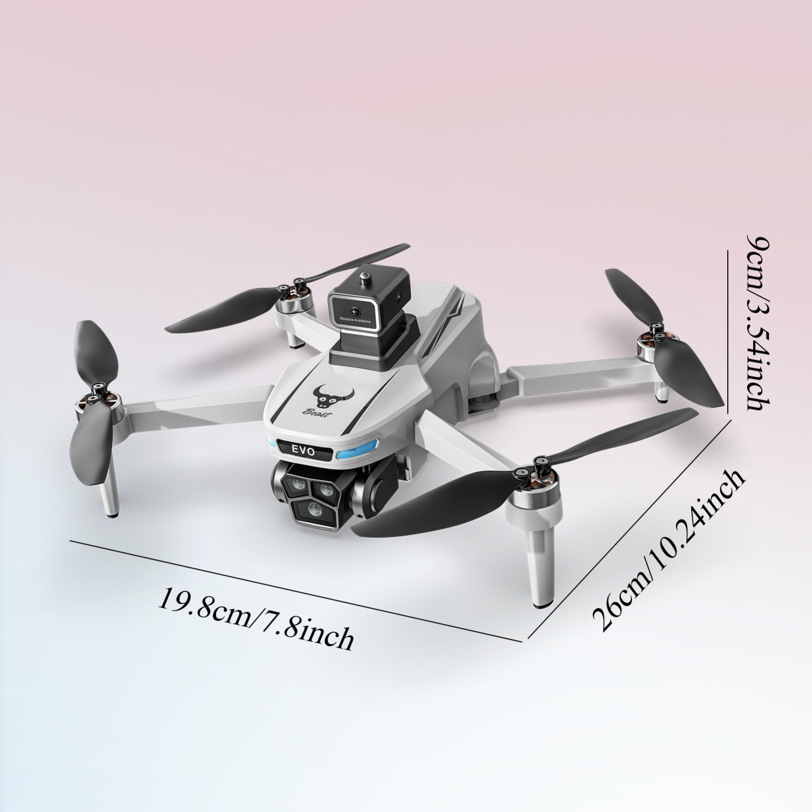 4K Camera Drone with RC Screen Foldable Brushless Quadcopter Obstacle Avoidance