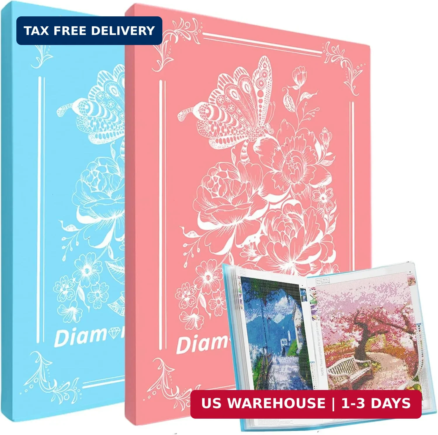 A3 Storage Book 2 Pack for Diamond Painting Art Portfolio Folder