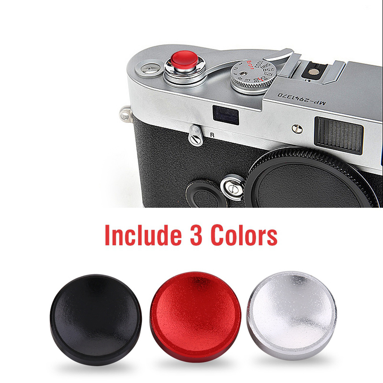 3pcs Universal Aluminium Alloy Camera Shutter Release Buttons With Concave S HBA