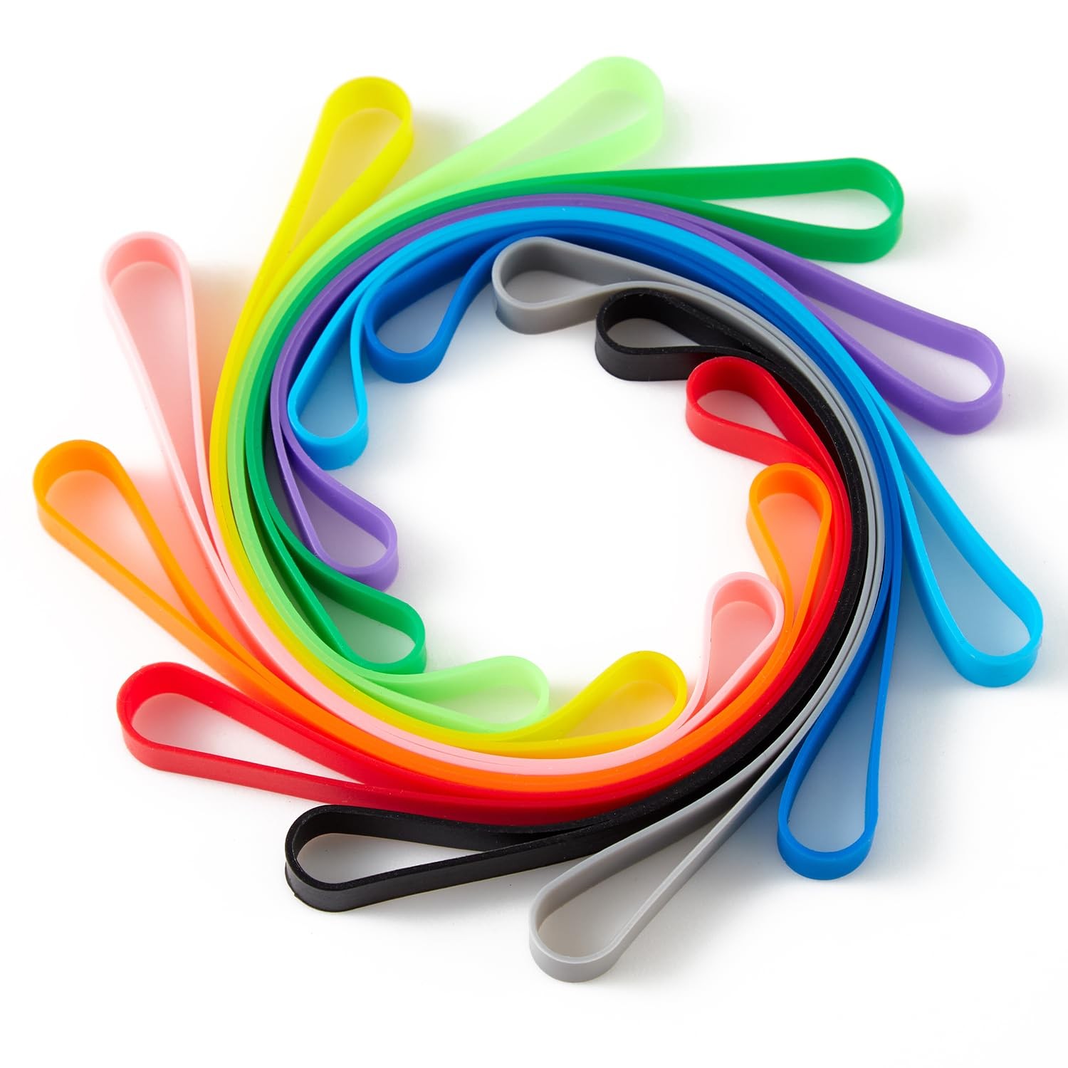 ZZJMCH 12 PCS Silicone Rubber Bands Planner Elastic red
