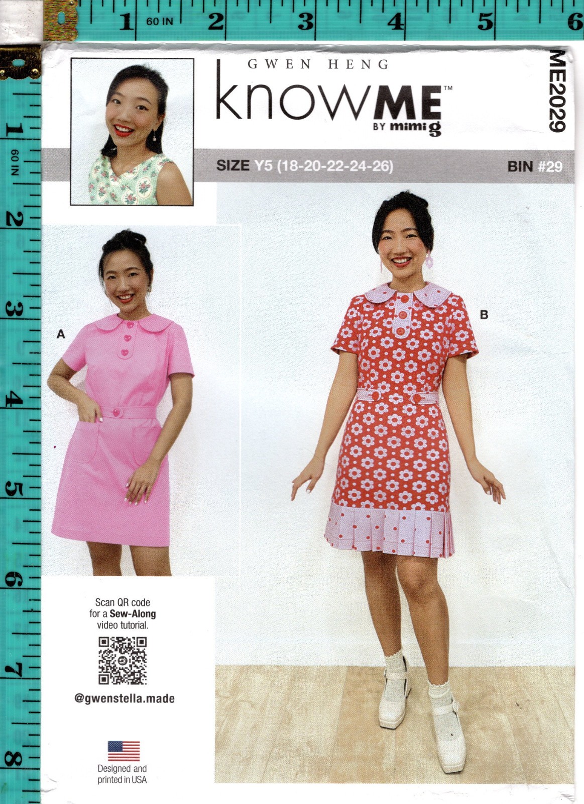 "Misses' Dresses" ©2023 Knowme by mimi g Gwen Heng Pattern ME2029 16-26