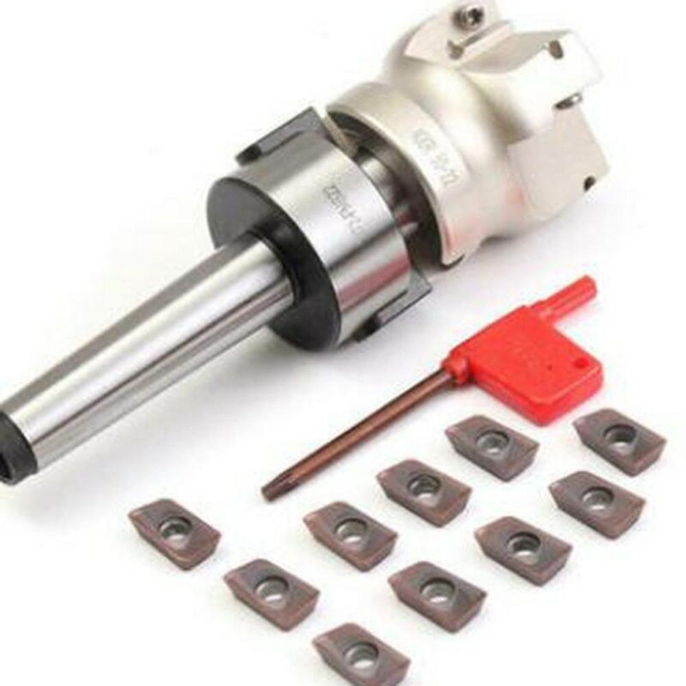 APMT1604 CNC Mill Milling Cutter Insert MT2 MT3 MT4 50 Cutter Head + 4 Cutters