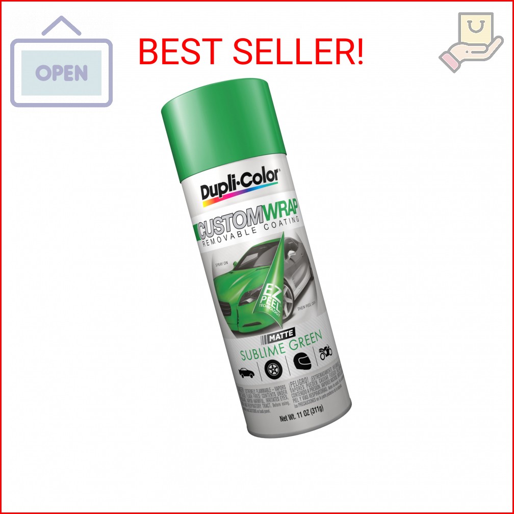 Dupli-Color ECWRC8037 Custom Wrap Matte Removable Automotive Paint – Sublime Gre