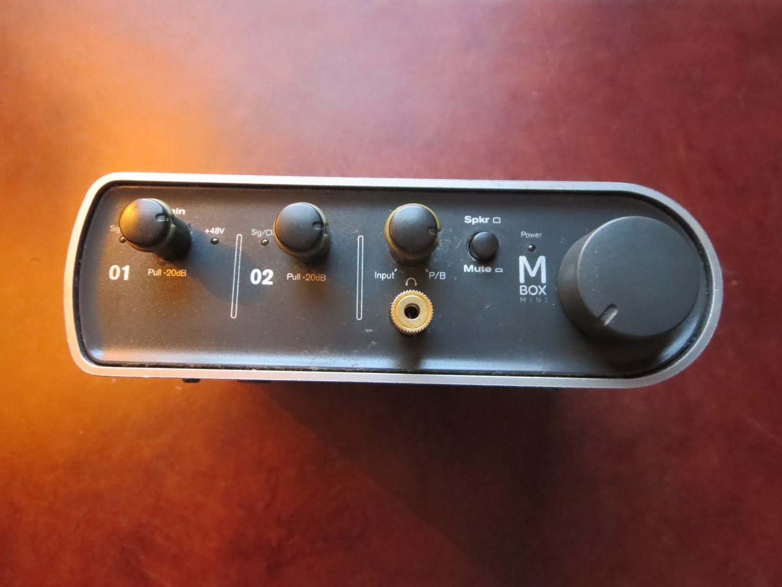 AVID Mbox Mini USB Audio Interface with adapters and USB cable