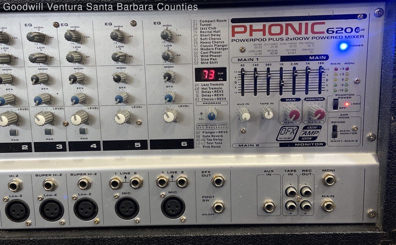 Phonic620 Powerpod Plus 2x 100 w Powerd Mixer
