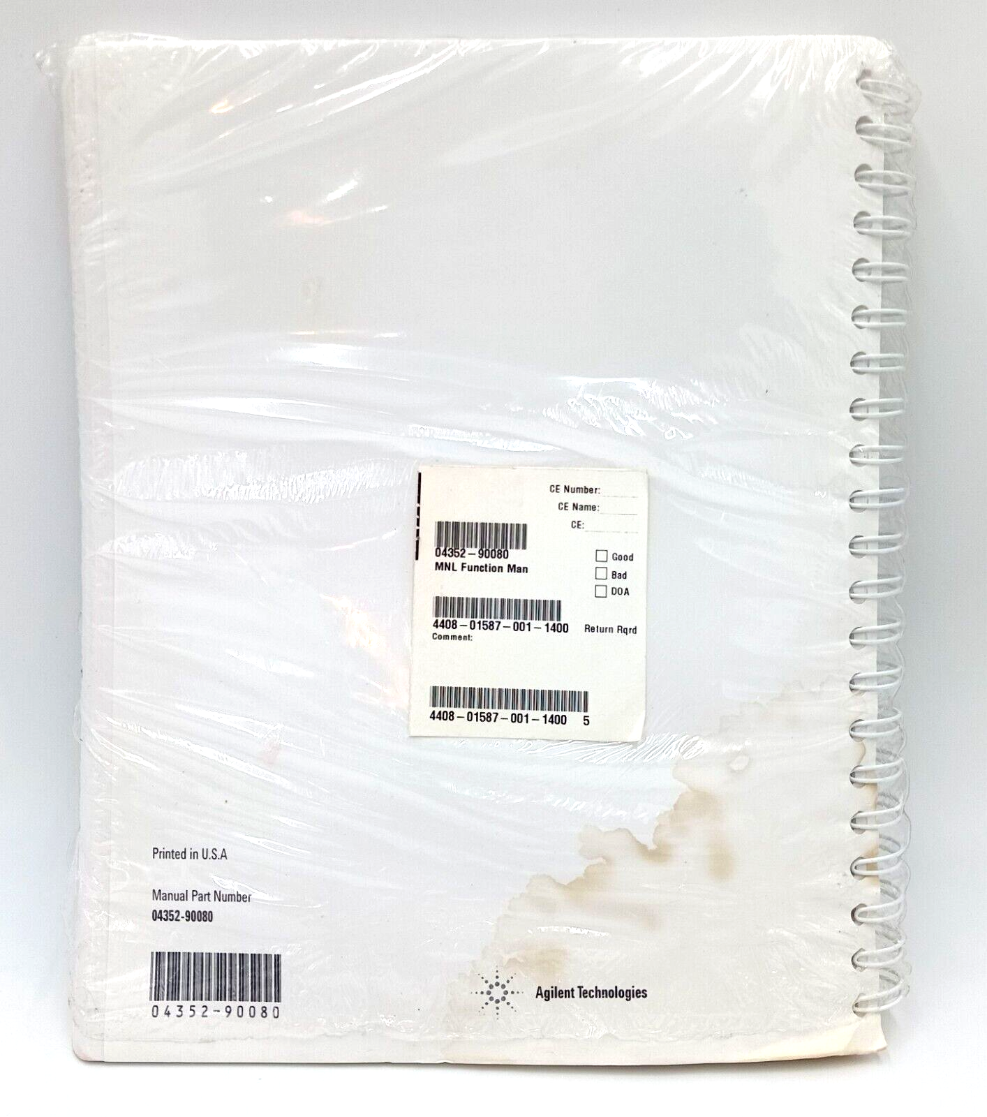 Agilent Technologies 8703B Lightwave Component Analyzer Users Guide