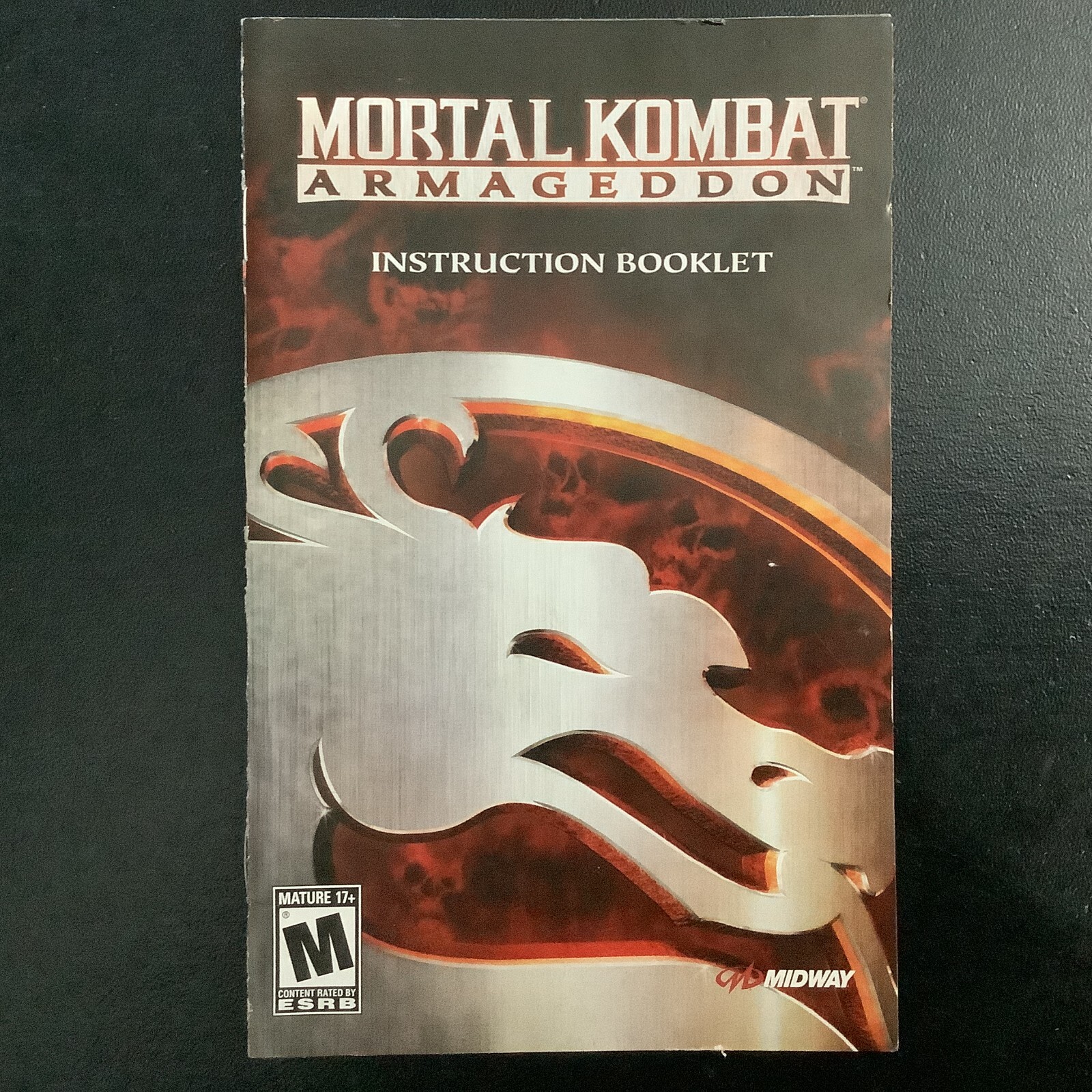 Mortal Kombat Armageddon PS2 PlayStation 2 Instruction Manual Only