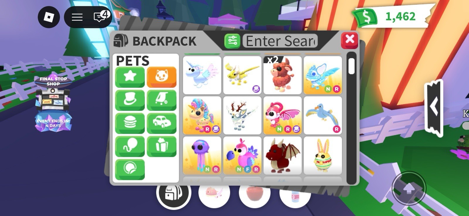 Adopt Me! Roblox Backpack Pets only not available are fairy and Cupid dragon!