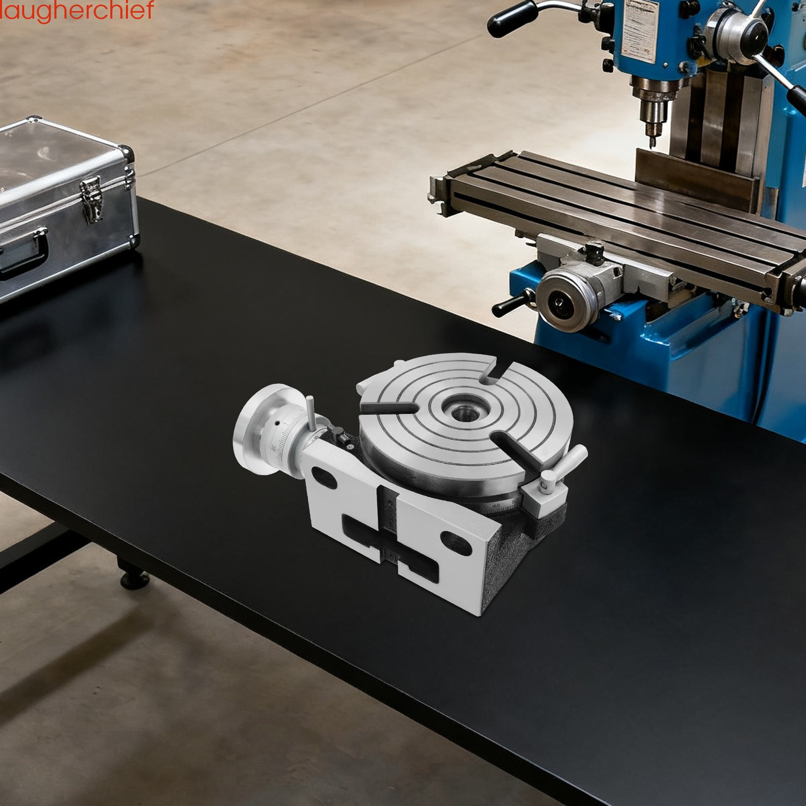 Precision-Adjustable Rotary Table, 3 T-Slots Rotary Table for Milling Machine