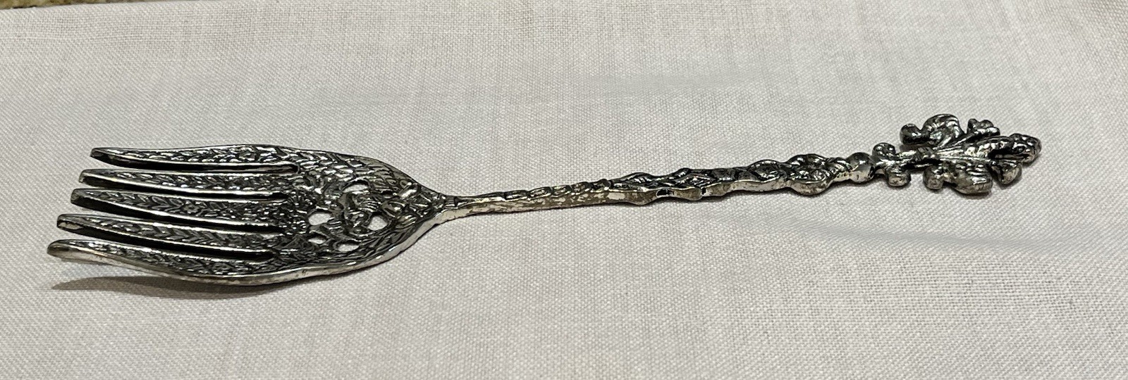 Vintage Ornate Salad Serving Set Large Spoon Fork