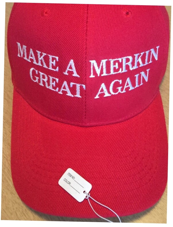 MAKE A MERKIN GREAT AGAIN MAGA Parody Funny Parody Embroidered USA
