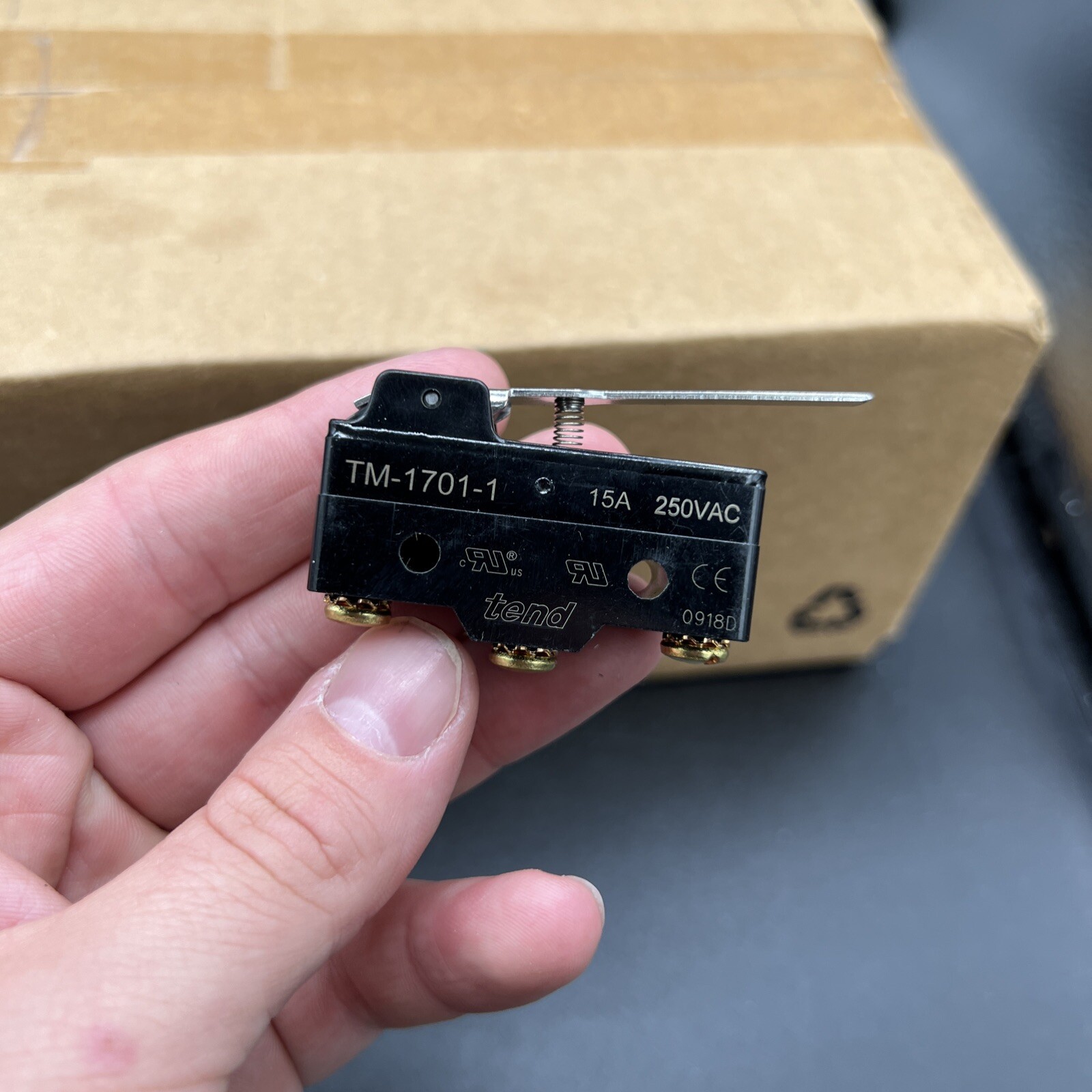 NOS Tend Micro Switch TM-1701-1 15A 250VAC