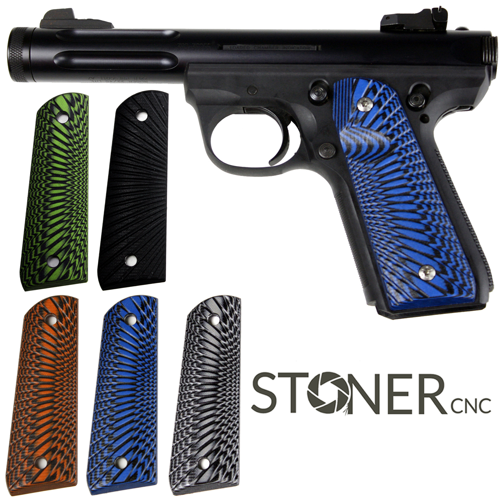 Ruger 22-45 Pistol Gun Grips G10 Starburst Fits 22lr SR22/45 and 22/45 Lite